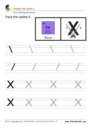 Pre K Writing ABCs Worksheet showing letter strokes and complete letters.