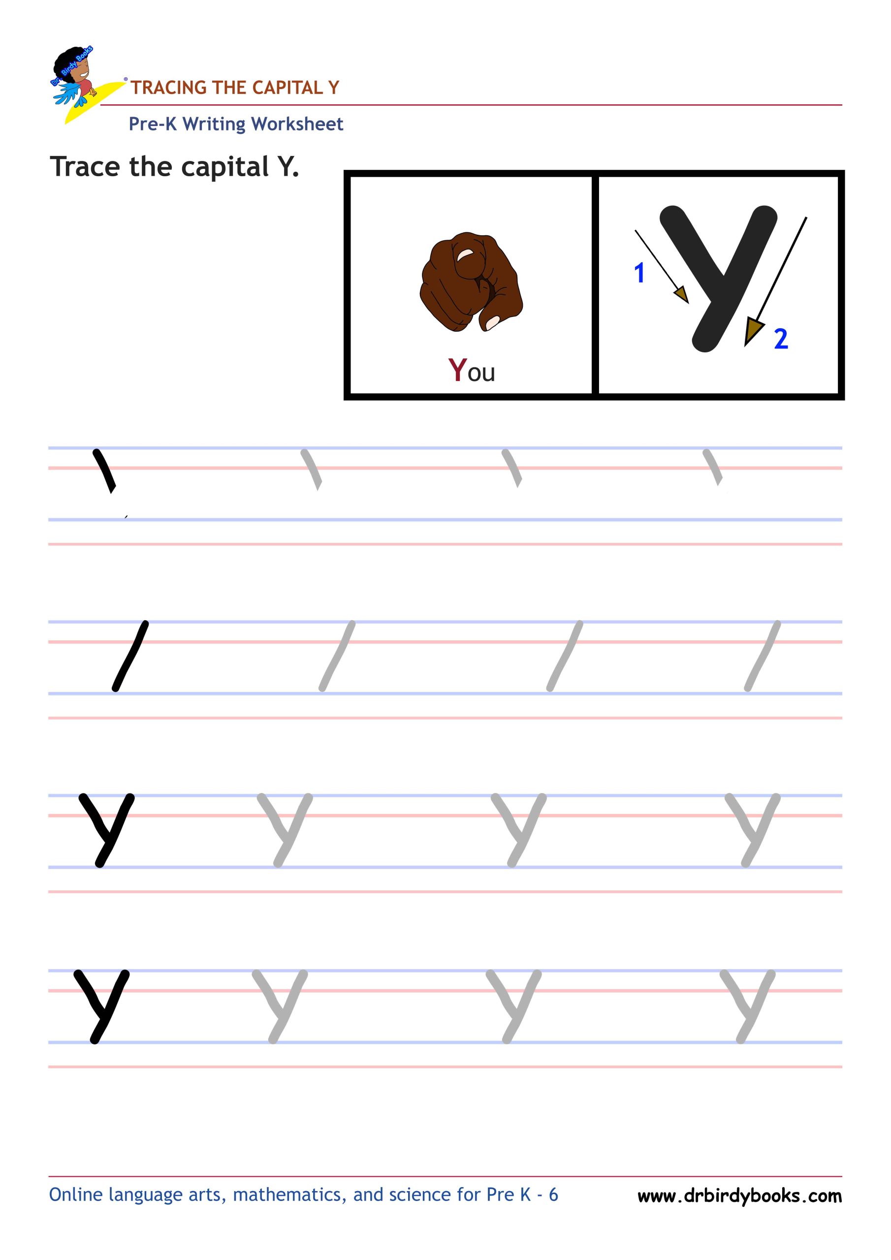 Pre K Writing ABCs Worksheet showing letter strokes and complete letters.