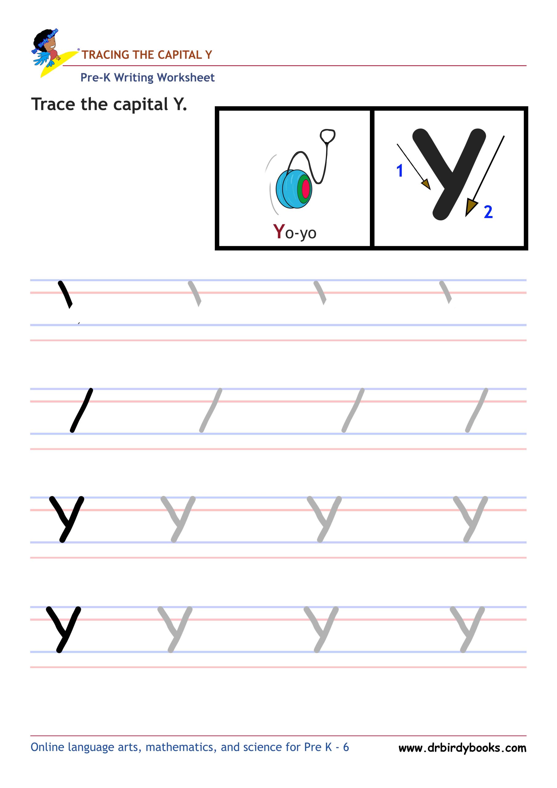 Pre K Writing ABCs Worksheet showing letter strokes and complete letters.