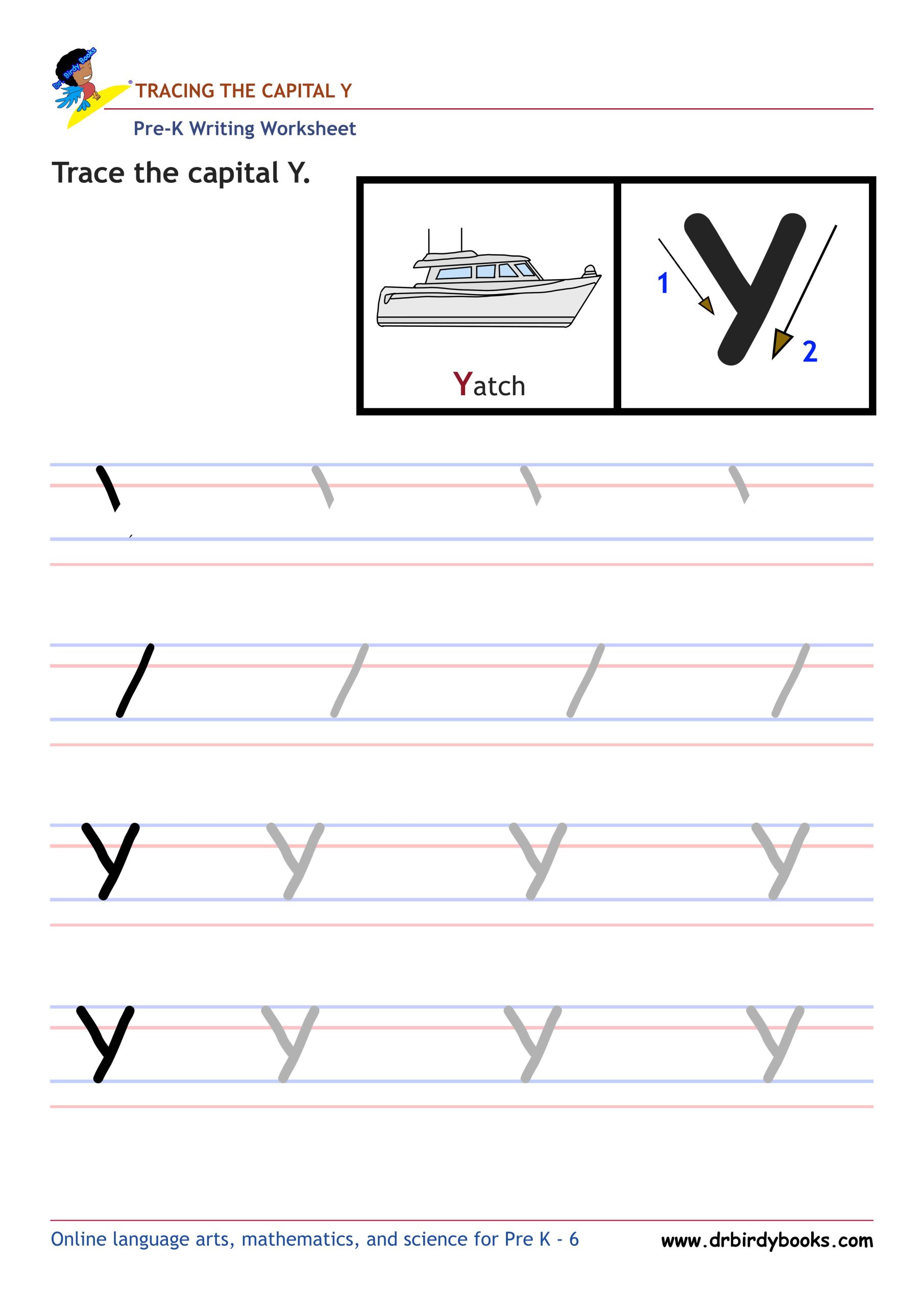 Pre K Writing ABCs Worksheet showing letter strokes and complete letters.