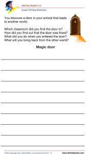 Grade 5 Writing Prompts Worksheet featuring unique scenarios for students to write about creatively.