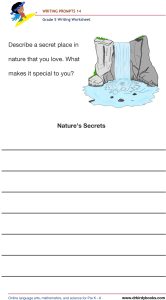 Grade 5 Writing Prompts Worksheet featuring unique scenarios for students to write about creatively.
