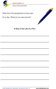 Grade 6 Writing Prompts Worksheet featuring unique scenarios for students to write about creatively.