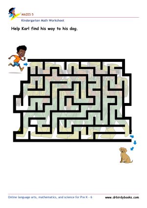 Kindergarten Maze Worksheet to boost focus and problem-solving skills