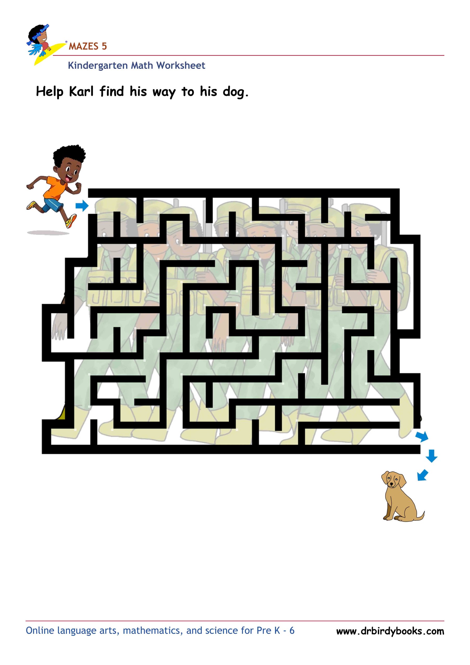 Kindergarten Maze Worksheet to boost focus and problem-solving skills