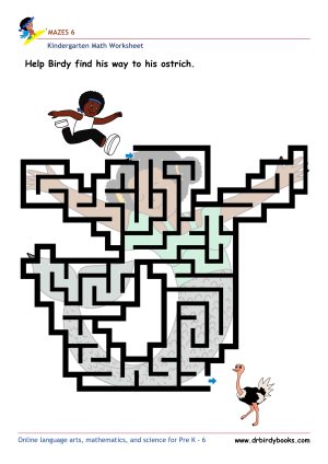 Kindergarten Maze Worksheet to boost focus and problem-solving skills