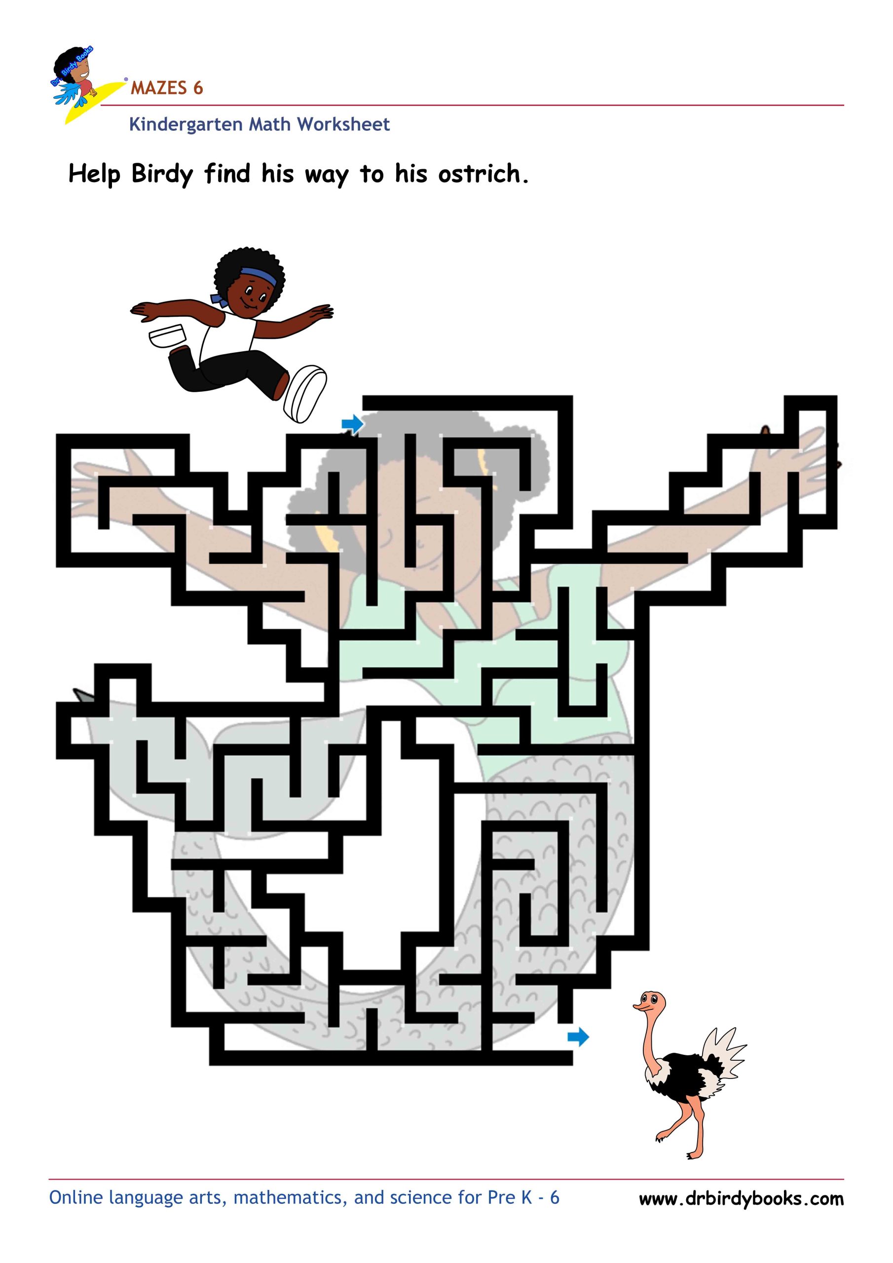 Kindergarten Maze Worksheet to boost focus and problem-solving skills