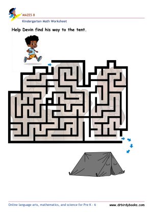 Kindergarten Maze Worksheet to boost focus and problem-solving skills