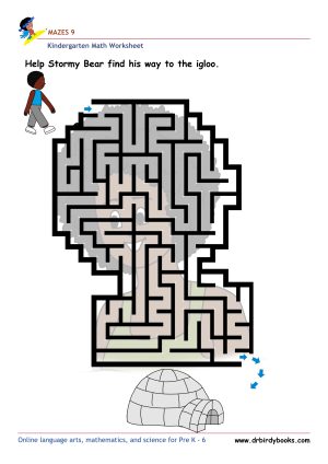 Kindergarten Maze Worksheet to boost focus and problem-solving skills