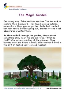 Grade 2 Reading Comprehension Worksheet with story order and grammar questions